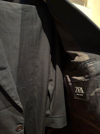 Traje Zara Hombre Azul Gris
