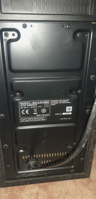 BARRA SONIDO SUBWOOFER SONY SA-SD35 Y SA-WSD35