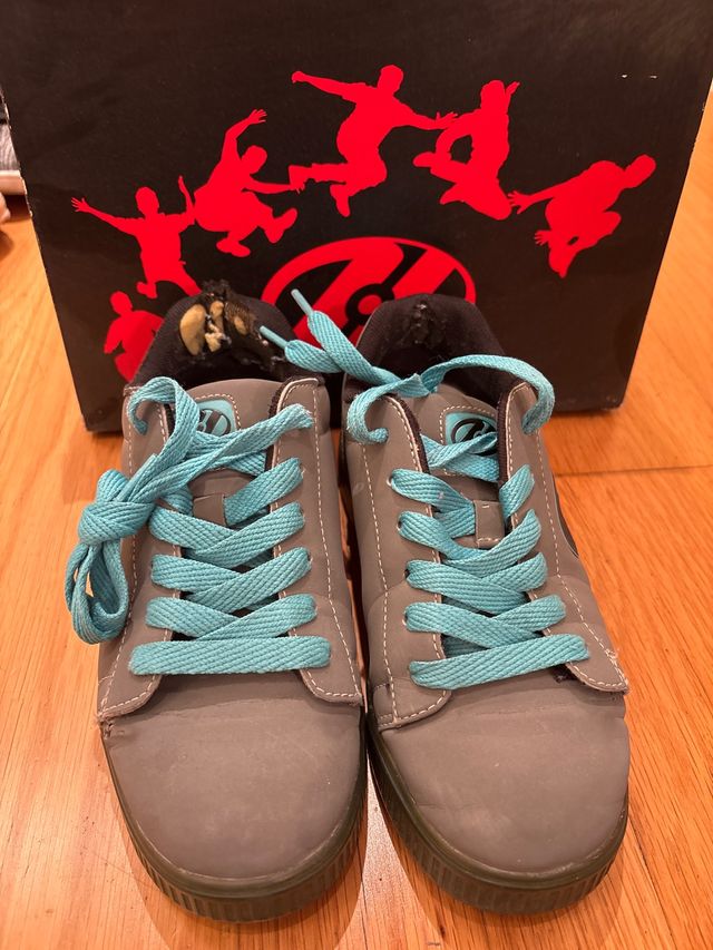 Heelys Ruedas T.36 Gris/Turquesa.