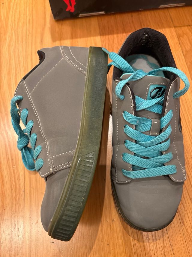 Heelys Ruedas T.36 Gris/Turquesa.