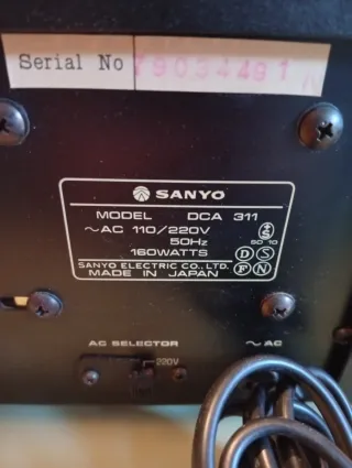 Amplificador Sanyo DCA 311 Plata