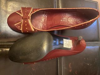 Zapatos planos Mary Jane burdeos