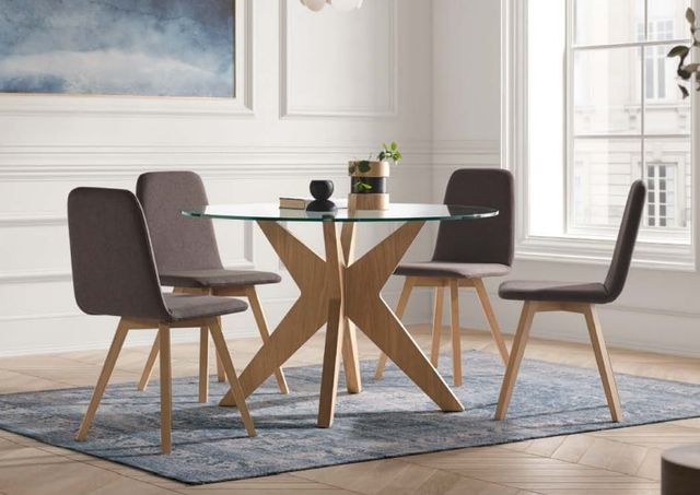 Mesa Romel Cristal y Madera