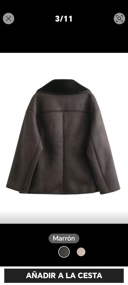 Abrigo marrón y negro 40/420