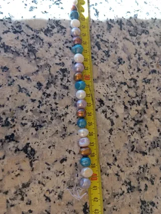 Hilo de perlas naturales multicolor