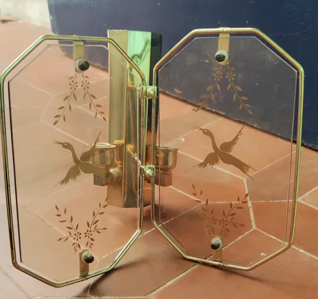 4 Apliques con pájaros grabados