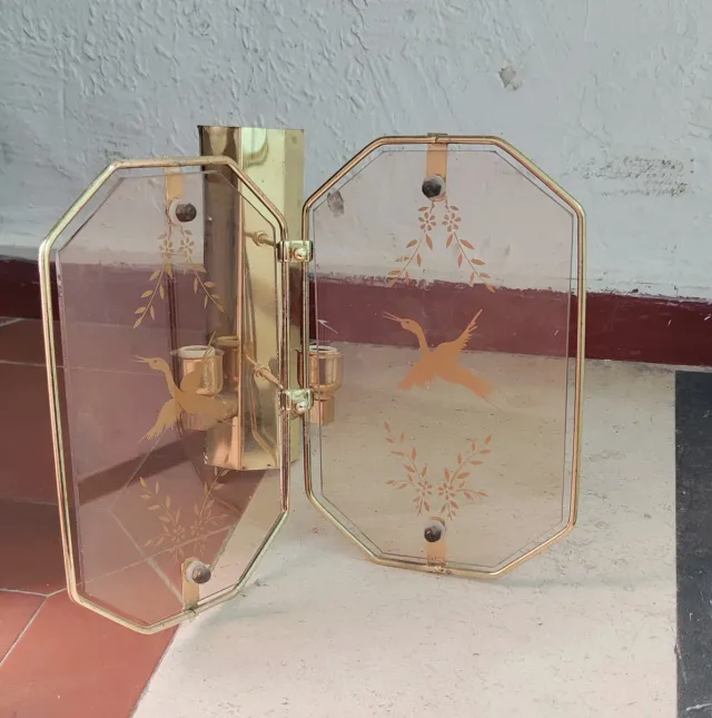 4 Apliques con pájaros grabados