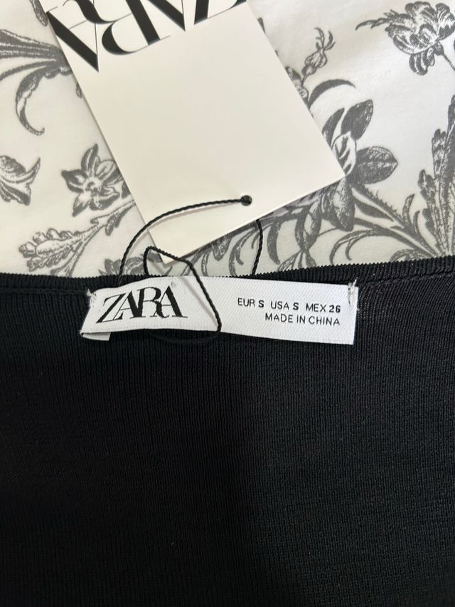 Vestido negro Zara fiesta cóctel