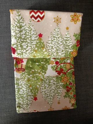 Tovaglia Natale in cotone Sommaruga da 12 posti