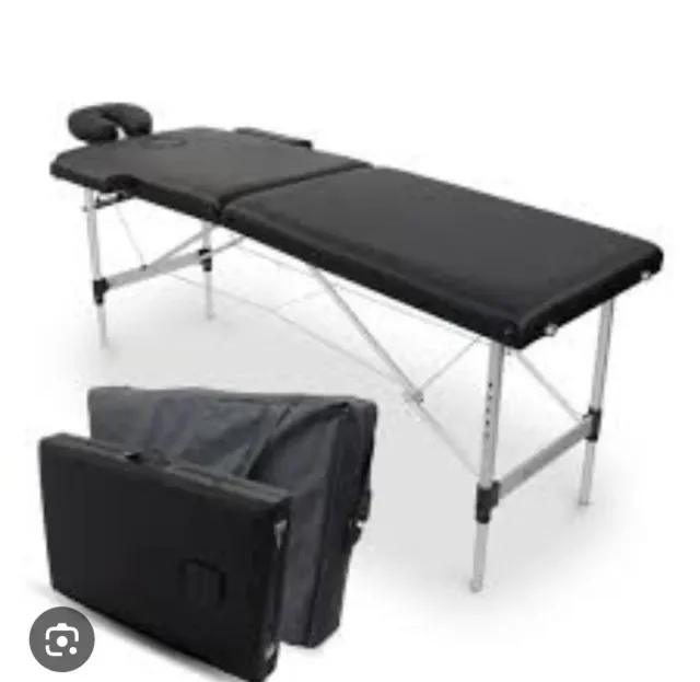 Camilla de masaje plegable negra