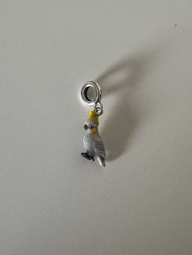 Colgante loro cockatiel plata 925 para Pandora