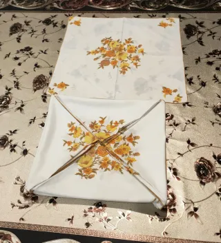 Tovaglia cotone percalle con fiori