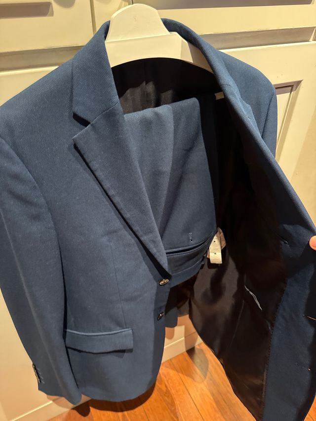 Traje de hombre Zara azul