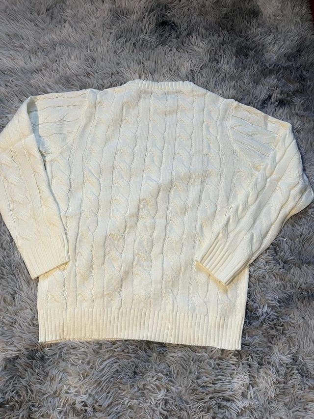 Jaqueta de malha trançada para o inverno