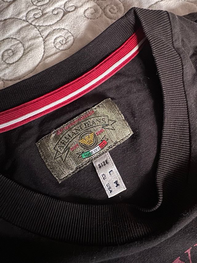 Camiseta Armani Jeans 30th Anniversary Negra