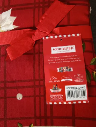 Tovaglia Sommaruga Natalizia in cotone da 12 posti