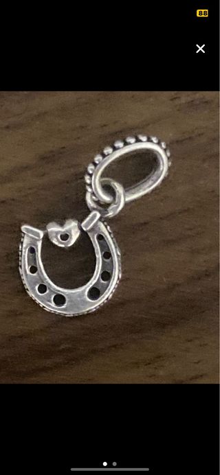 Colgante Pandora Herradura Corazón Plata