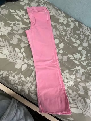 Pantalones vaqueros anchos rosas