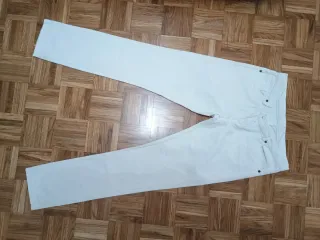 Pantalón pana blanco talla S