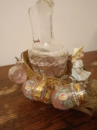 Licorera antigua de porcelana francesa del 1900