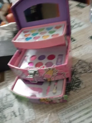 Maletín Maquillaje Infantil Rosa y Morado
