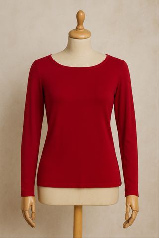 Jersey rojo manga larga