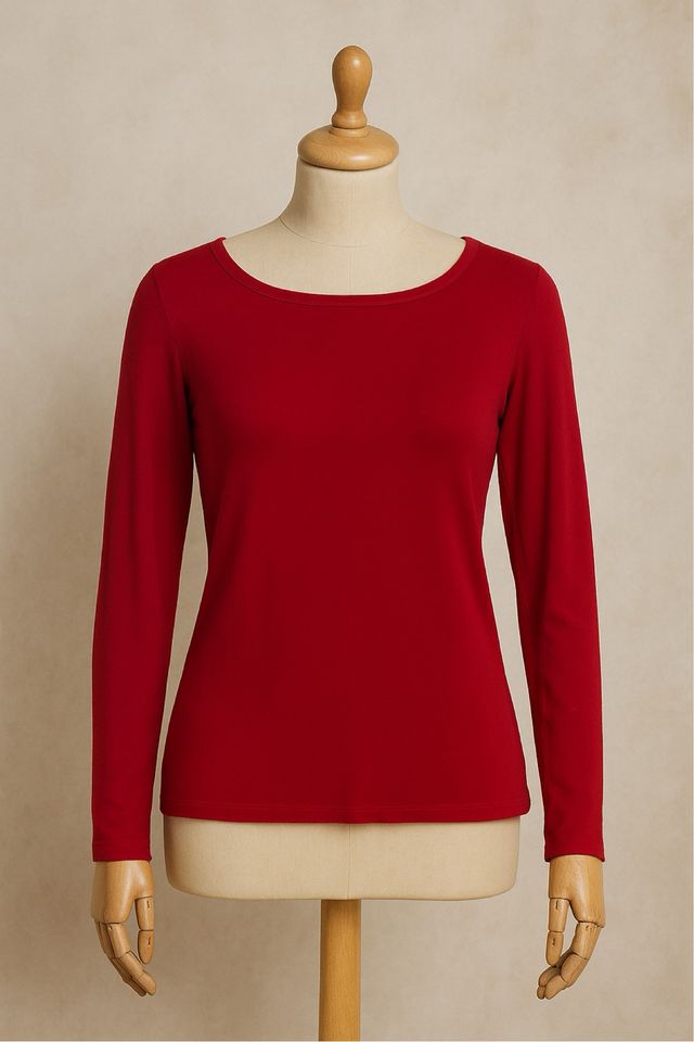 Jersey rojo manga larga