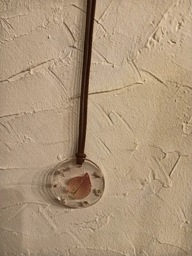 Colgante collar largo redondo