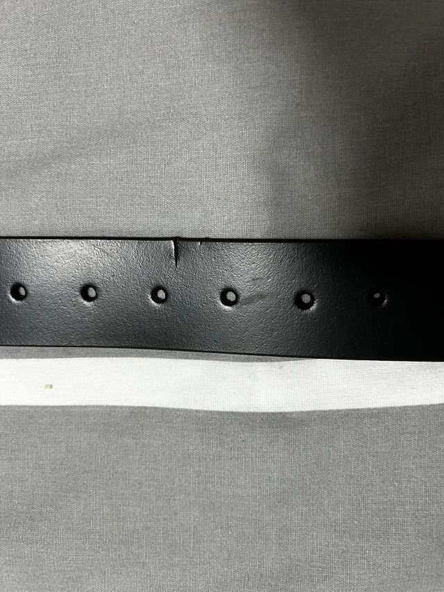 Cinturón de cuero negro 120cm