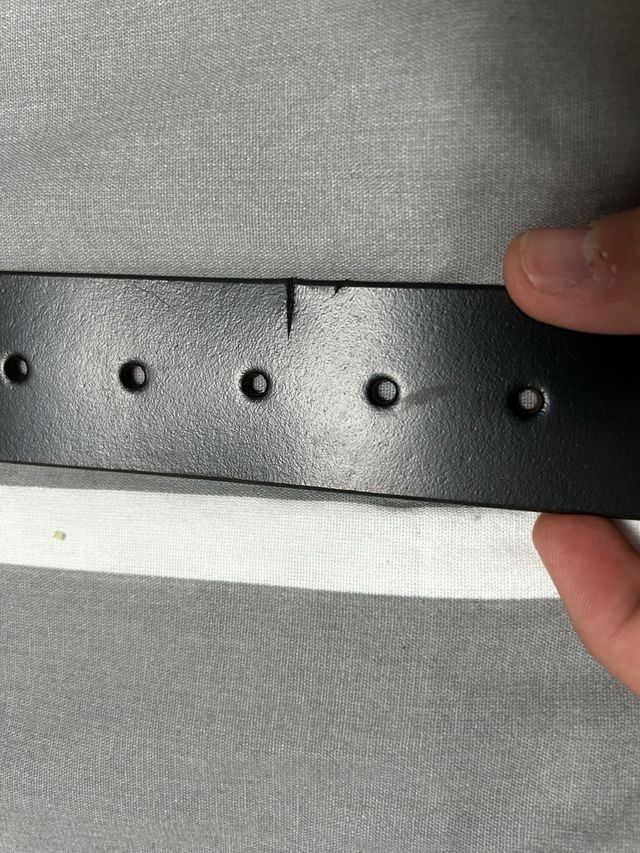 Cinturón de cuero negro 120cm