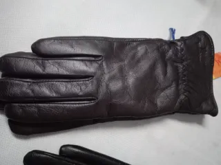 Guanti Donna Pelle 2 Unità Nero Marrone