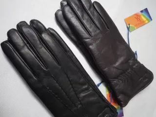 Guanti Donna Pelle 2 Unità Nero Marrone