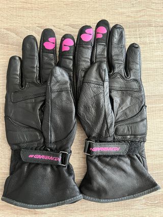Guantes de moto GARBAL negros y rosas