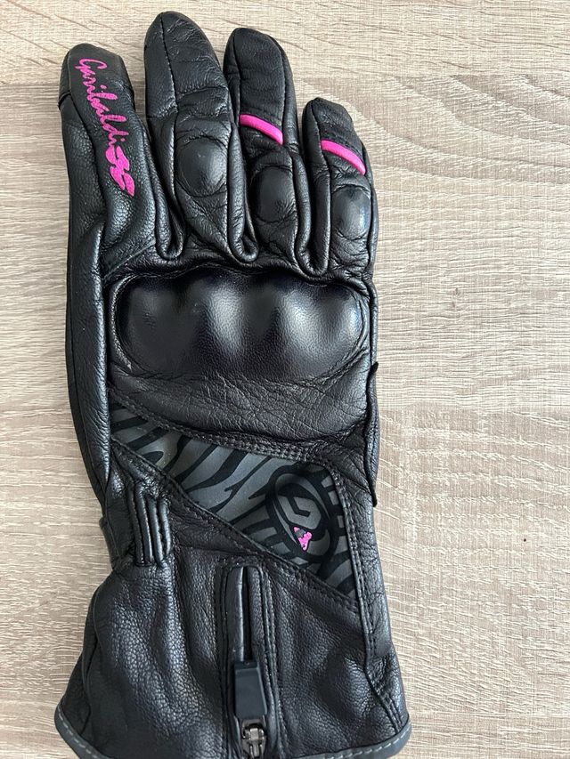 Guantes de moto GARBAL negros y rosas