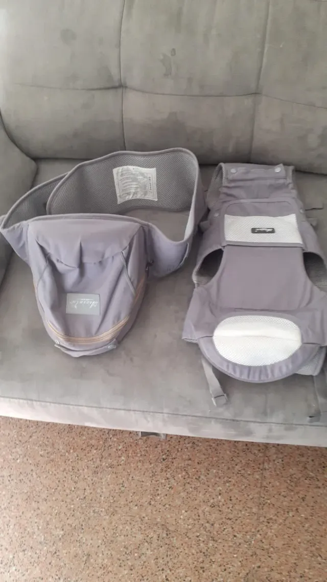 Mochila Portabebés Cinturón Grande Gris