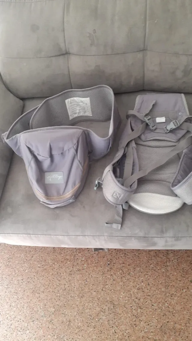 Mochila Portabebés Cinturón Grande Gris