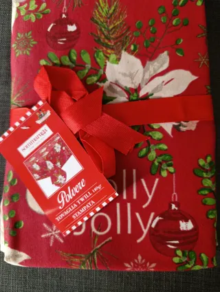 Tovaglia Natalizia Sommaruga in cotone da 12 posti