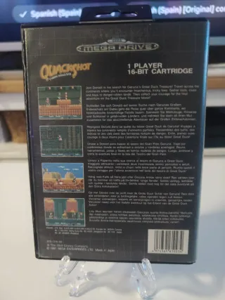 Quackshot Mega Drive con protagonista Paperino