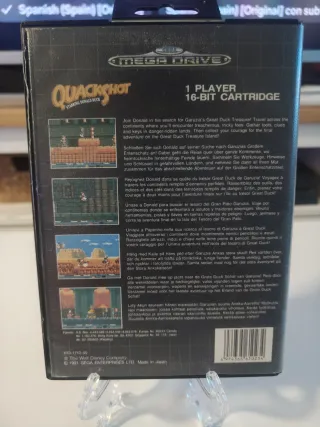 Quackshot Mega Drive con protagonista Paperino