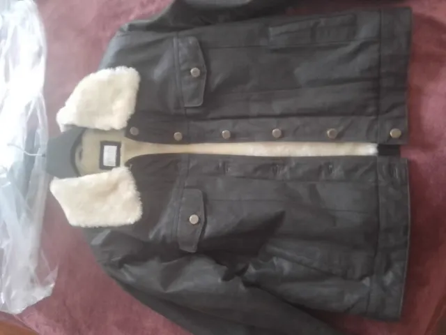 Giubbotto donna pelle con pelliccia