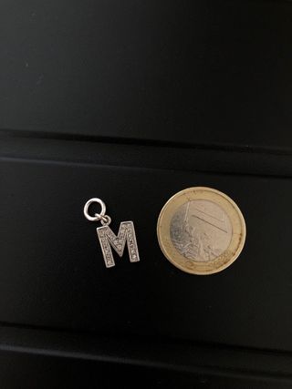 Colgante Inicial M Plata Ley Circonitas