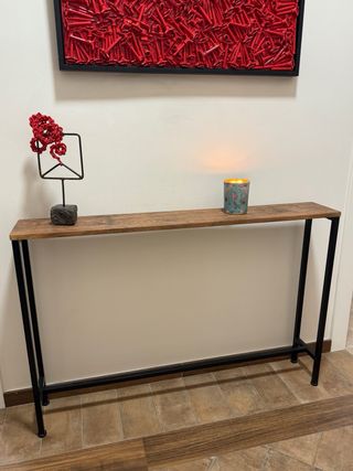 Consolle ingresso 2 pezzi legno e metallo