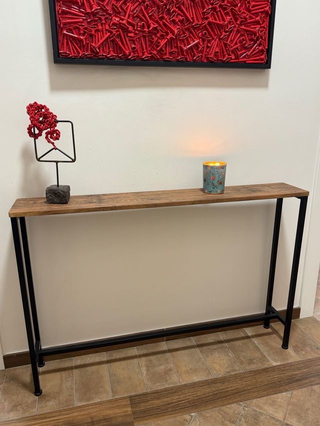 Consolle ingresso 2 pezzi legno e metallo