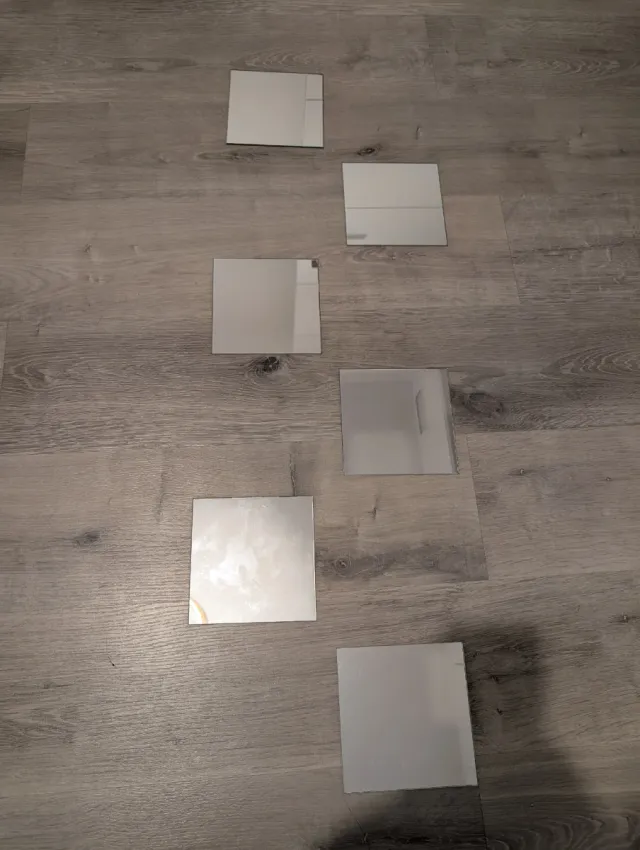 6 Espejos Decorativos Plateados