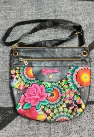 Bolso Desigual Negro Multicolor