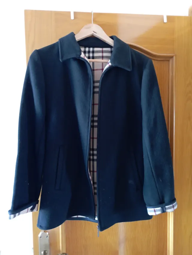 Chaqueta Burberry Lana Negra Talla S Mujer