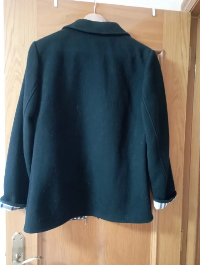 Chaqueta Burberry Lana Negra Talla S Mujer