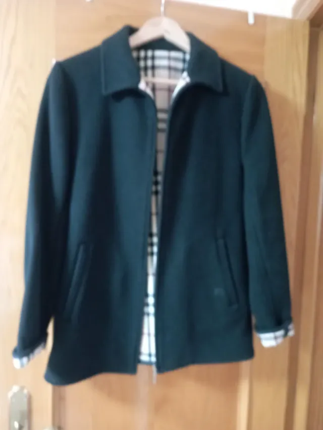 Chaqueta Burberry Lana Negra Talla S Mujer