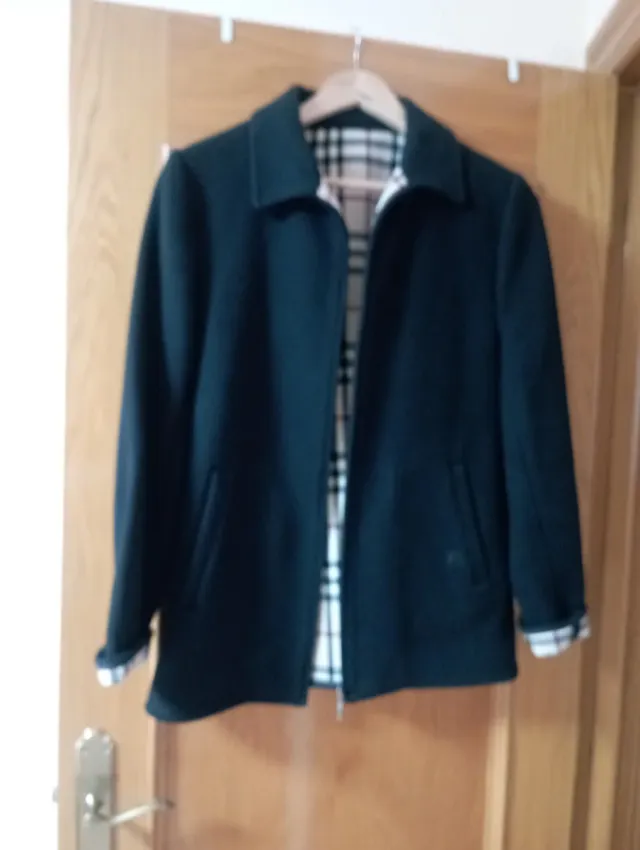 Chaqueta Burberry Lana Negra Talla S Mujer