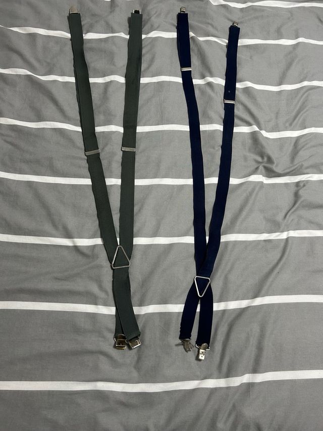 Tirantes azules y verdes en perfecto estado